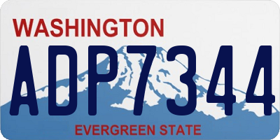 WA license plate ADP7344
