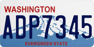 WA license plate ADP7345
