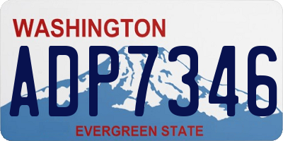 WA license plate ADP7346