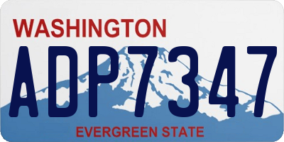 WA license plate ADP7347