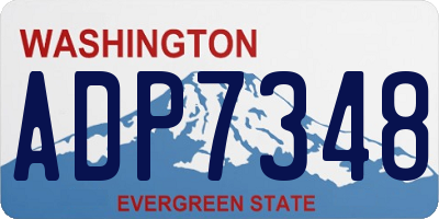 WA license plate ADP7348