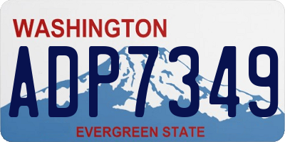 WA license plate ADP7349