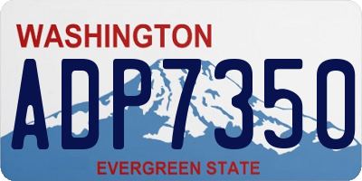 WA license plate ADP7350