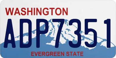 WA license plate ADP7351