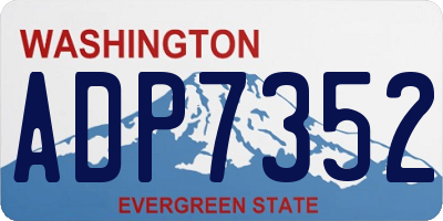 WA license plate ADP7352