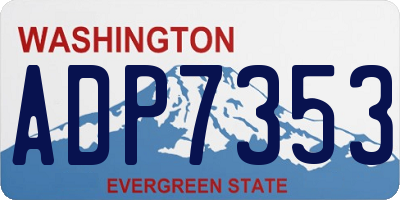 WA license plate ADP7353
