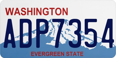 WA license plate ADP7354