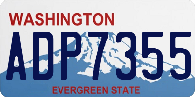 WA license plate ADP7355