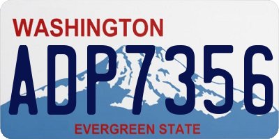 WA license plate ADP7356