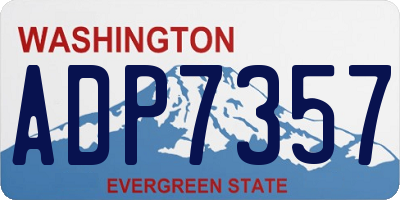 WA license plate ADP7357