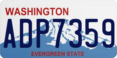 WA license plate ADP7359