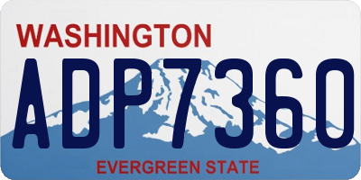 WA license plate ADP7360