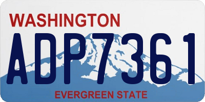 WA license plate ADP7361