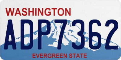 WA license plate ADP7362