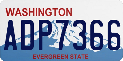WA license plate ADP7366