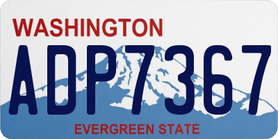 WA license plate ADP7367