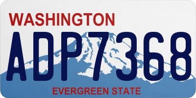 WA license plate ADP7368