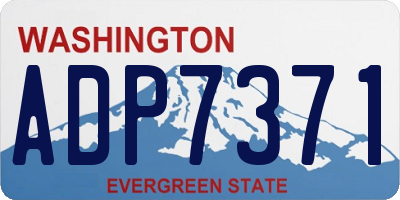 WA license plate ADP7371