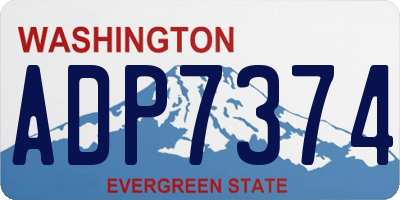WA license plate ADP7374