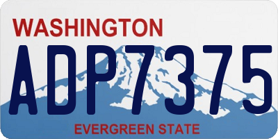 WA license plate ADP7375