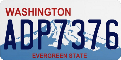WA license plate ADP7376
