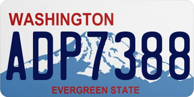WA license plate ADP7388