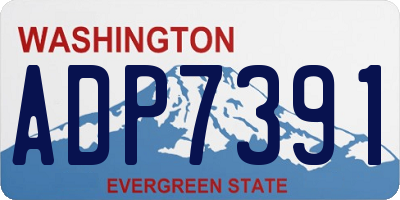 WA license plate ADP7391