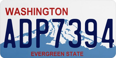 WA license plate ADP7394
