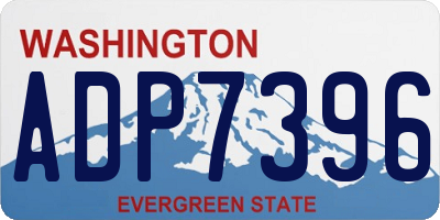 WA license plate ADP7396