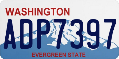 WA license plate ADP7397