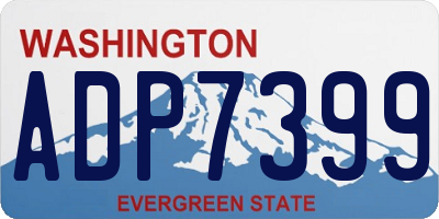 WA license plate ADP7399