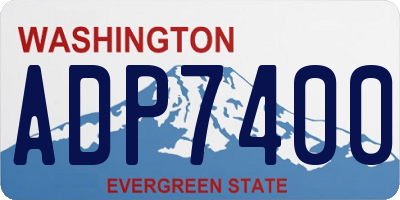 WA license plate ADP7400