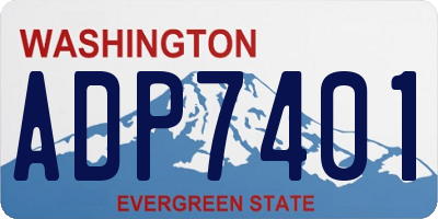 WA license plate ADP7401