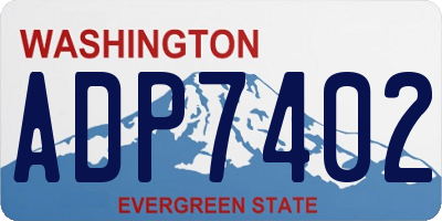 WA license plate ADP7402