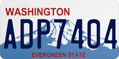 WA license plate ADP7404