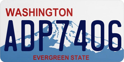 WA license plate ADP7406