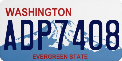 WA license plate ADP7408