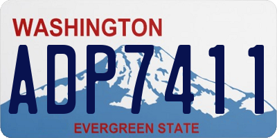 WA license plate ADP7411