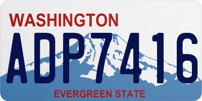 WA license plate ADP7416