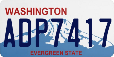 WA license plate ADP7417
