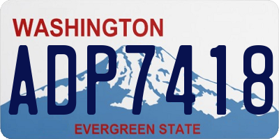 WA license plate ADP7418