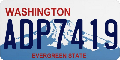 WA license plate ADP7419