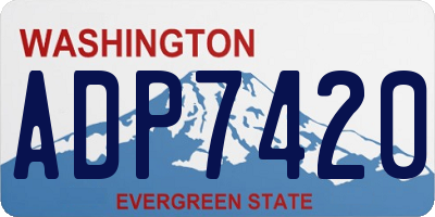 WA license plate ADP7420