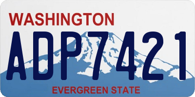 WA license plate ADP7421