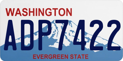 WA license plate ADP7422