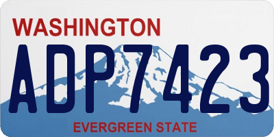 WA license plate ADP7423