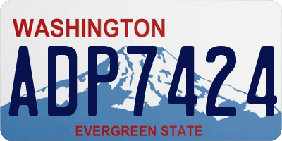 WA license plate ADP7424