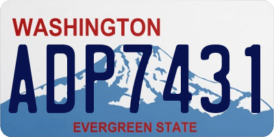 WA license plate ADP7431