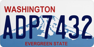 WA license plate ADP7432