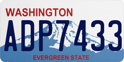 WA license plate ADP7433